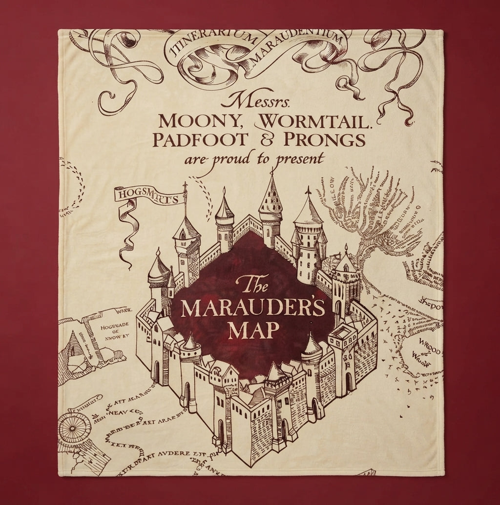 Marauder's Map Fleece Blanket