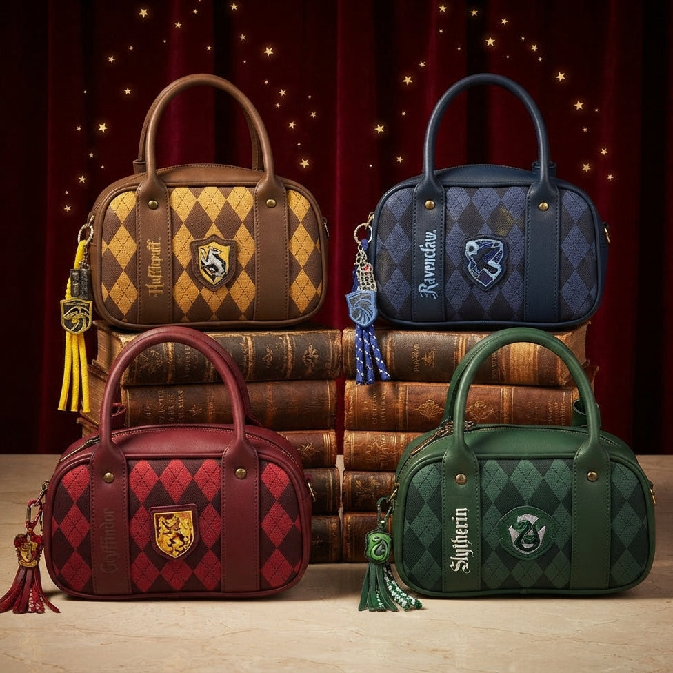 House Crest Argyle Top-Handle Bag