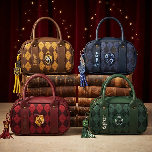 House Crest Argyle Top-Handle Bag